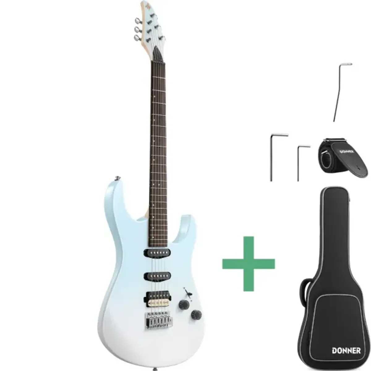  DONNER DMT-66 el-gitar blue-white 